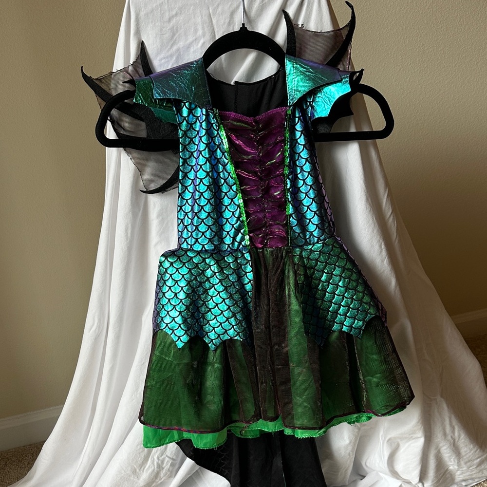 Enchanting Dragon Costume for Kids - Green and Purple